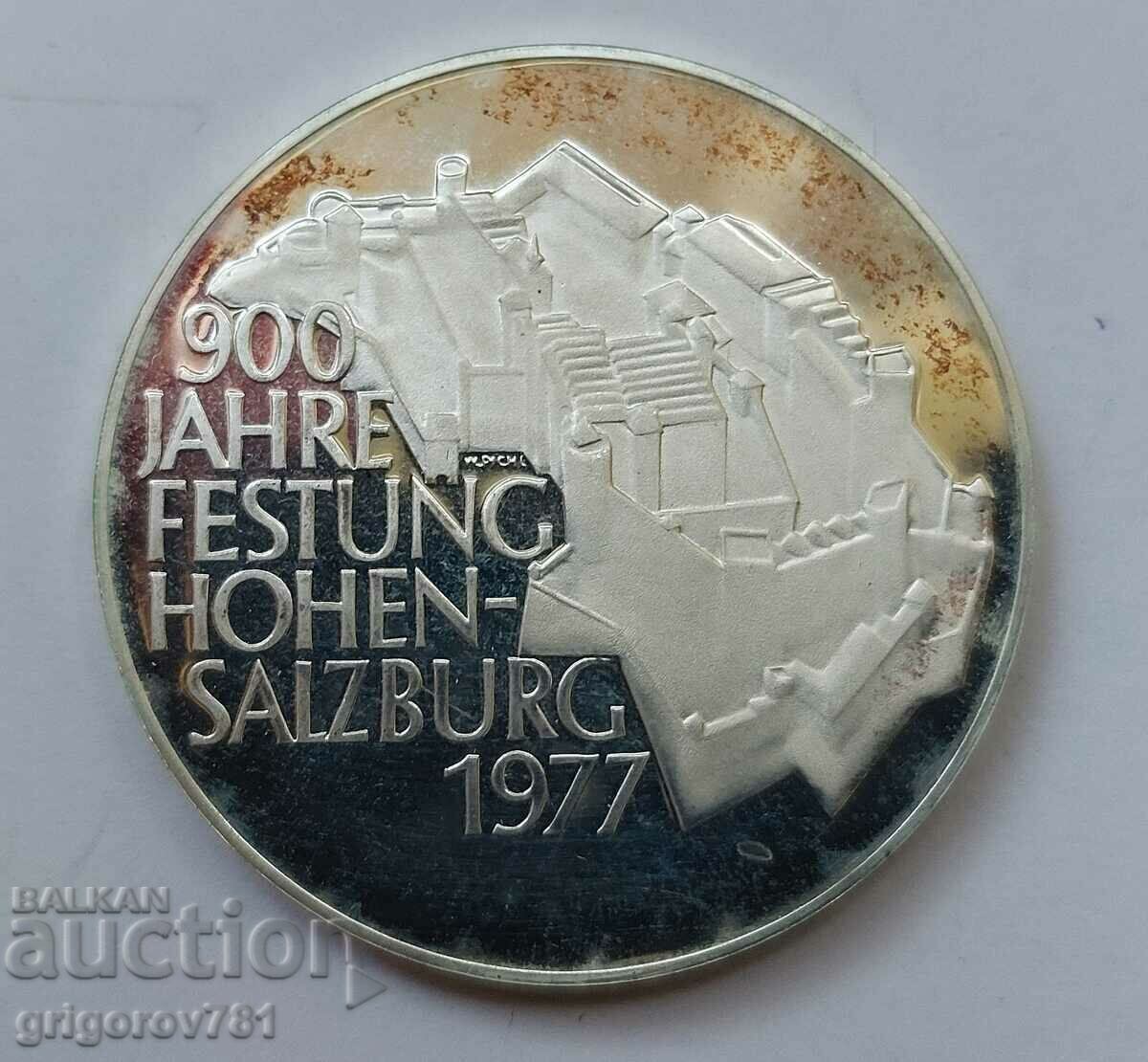 100 шилинга сребро пруф Австрия 1977 - сребърна монета #10