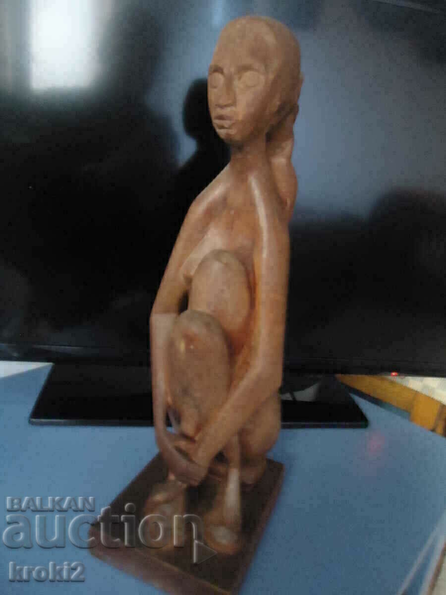 Παράδοση Παλιά ξύλινη φιγούρα αγαλματίδιο ξυλογλυπτική αφηρημένη ερωτική Παράδοση Παλιά ξύλινη φιγούρα αγαλματίδιο ξυλογλυπτική αφηρημένη ερωτική