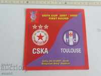 CSKA - Programul de fotbal din Toulouse