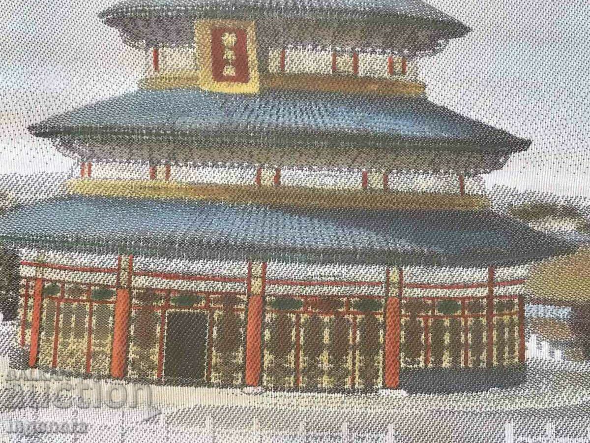 PICTURE WOVEN ON SILK FROM THE 60'S FINE TAPESTRY with price 165.00 BGN | € 84.36