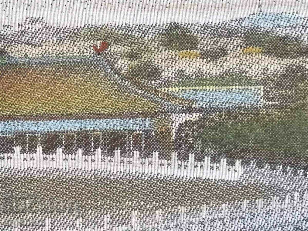 Auction  PICTURE WOVEN ON SILK FROM THE 60'S FINE TAPESTRY