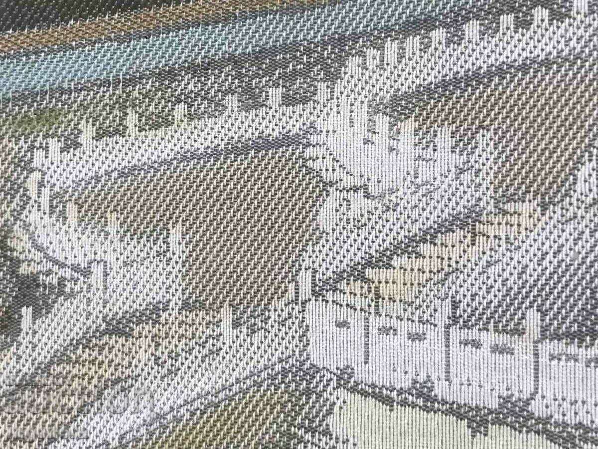 PICTURE WOVEN ON SILK FROM THE 60'S FINE TAPESTRY - 5