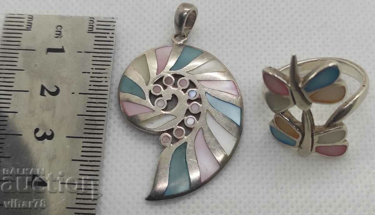 Silver ring and pendant set with price 159.99 BGN | € 81.80 Silver ring and pendant set with price 159.99 BGN | € 81.80