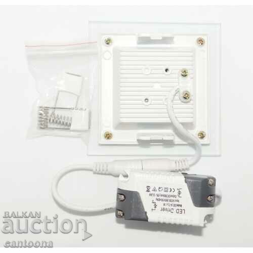 LED panel for embedding glass - square, 12 W white light with price 12.98 BGN | € 6.64 LED panel for embedding glass - square, 12 W white light with price 12.98 BGN | € 6.64