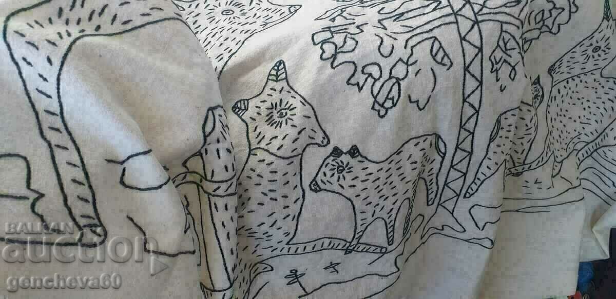 Large rug, handmade embroidered tablecloth with price € 12.00 | 23.47 BGN