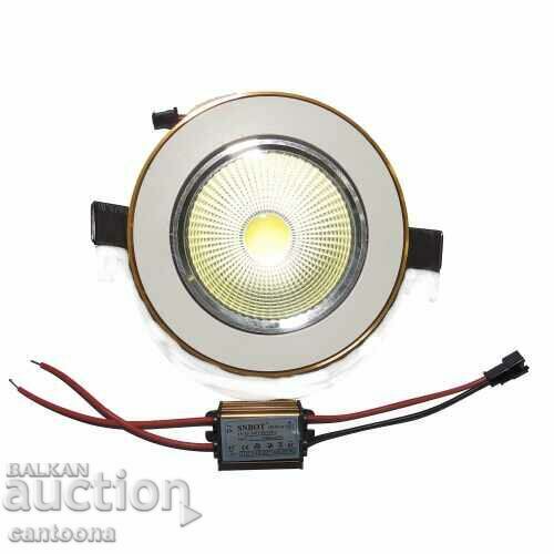 LED COB recessed spot - 9 W, with driver with price € 7.66 | 14.98 BGN LED COB recessed spot - 9 W, with driver with price € 7.66 | 14.98 BGN
