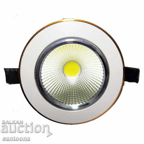 LED COB луничка за вграждане - 9 W, с драйвър