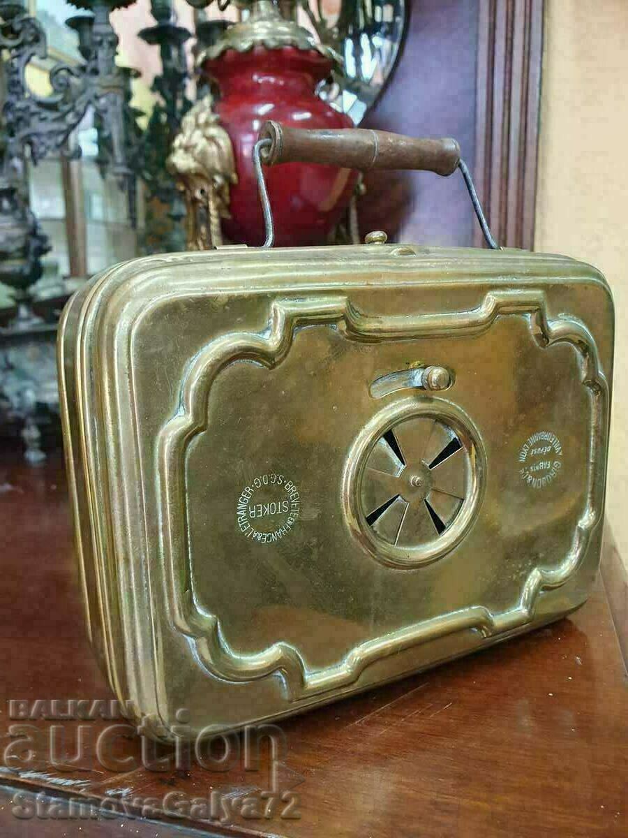 Antique French Brass Foot Warmer - Girodon&Sie - 5