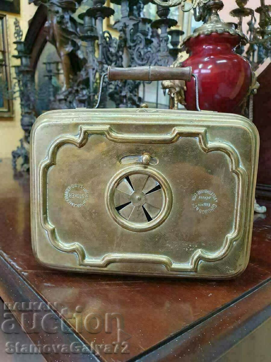 Antique French Brass Foot Warmer - Girodon&Sie
