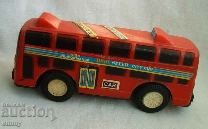 Plastic trolley model bus