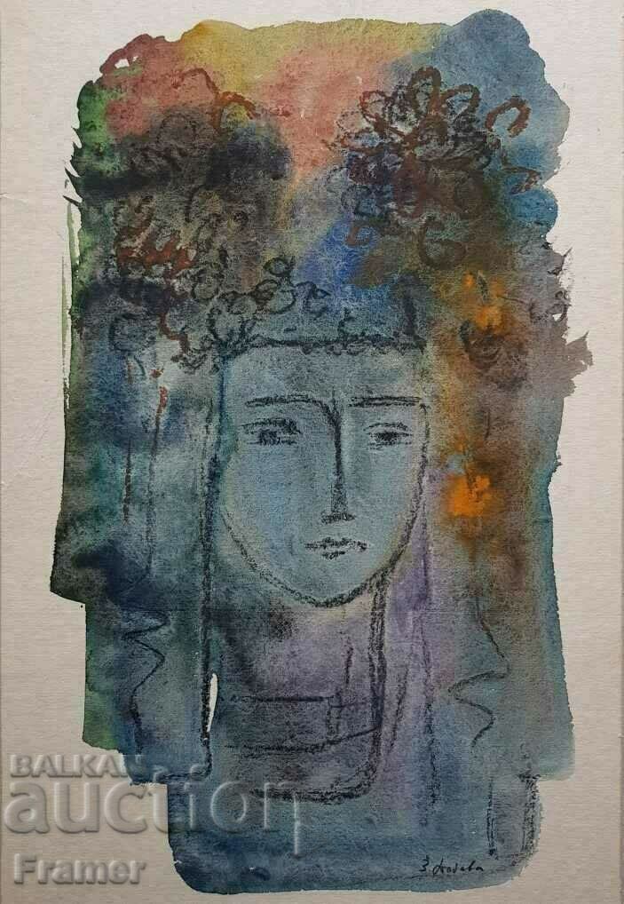 Аукцион Златка Дъбова 1927-1997 Уникален АКВАРЕЛ Българка Лазарка 1 Аукцион Златка Дъбова 1927-1997 Уникален АКВАРЕЛ Българка Лазарка 1