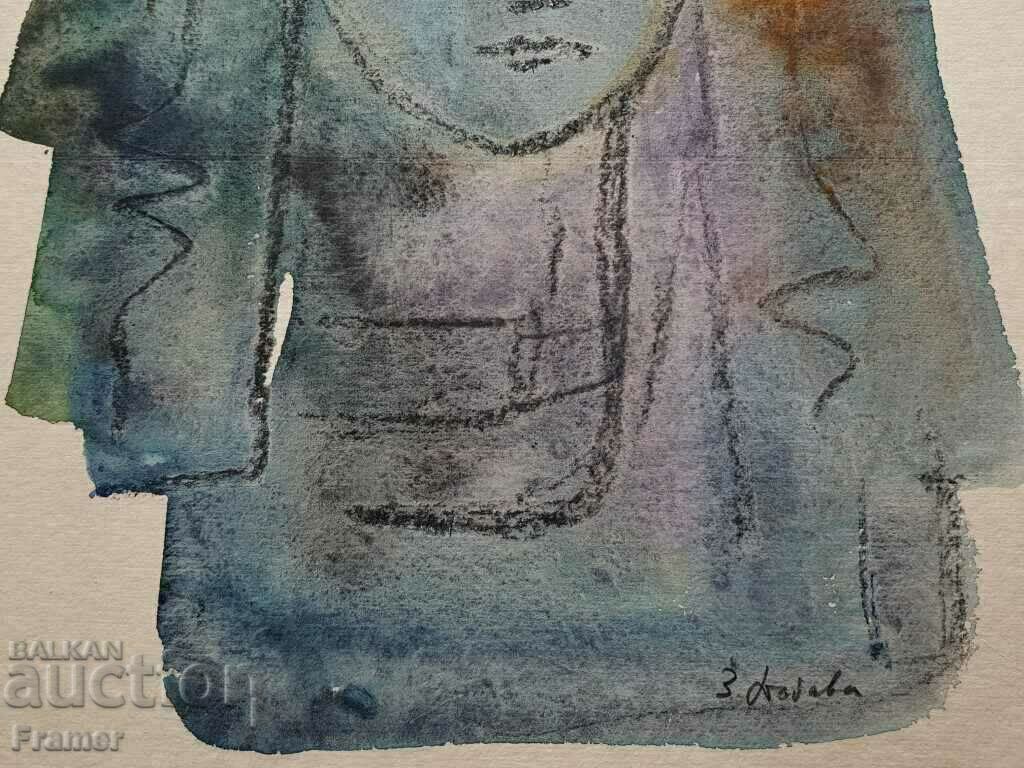 Златка Дъбова 1927-1997 Уникален АКВАРЕЛ Българка Лазарка 1 - 5 Златка Дъбова 1927-1997 Уникален АКВАРЕЛ Българка Лазарка 1 - 5