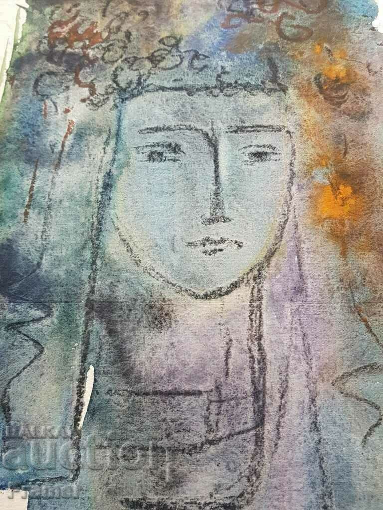 Златка Дъбова 1927-1997 Уникален АКВАРЕЛ Българка Лазарка 1 - 6 Златка Дъбова 1927-1997 Уникален АКВАРЕЛ Българка Лазарка 1 - 6