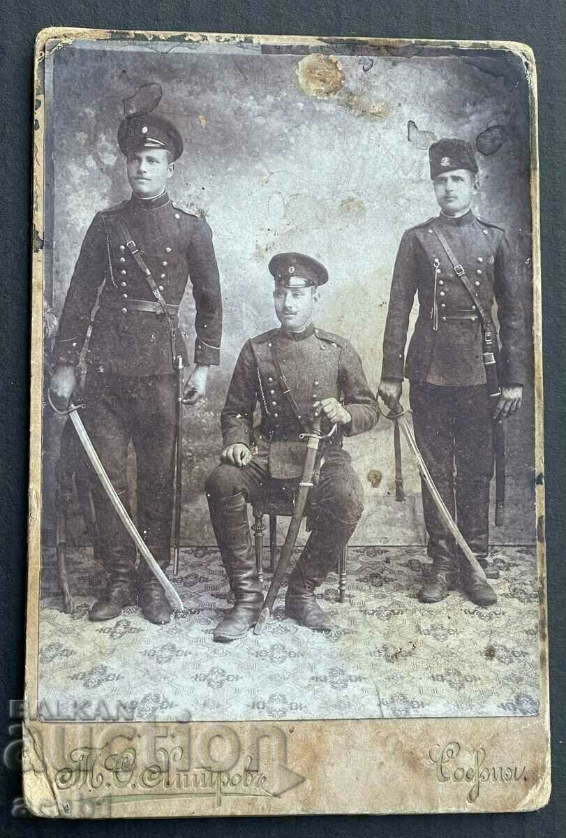 Soldiers photo on cardboard