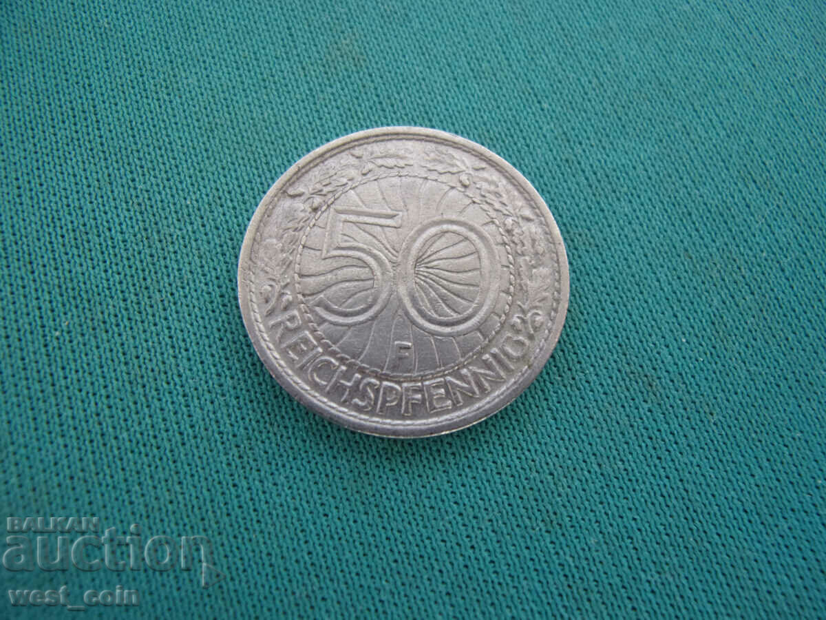 Weimar - Germania 50 Pfennig 1927 F