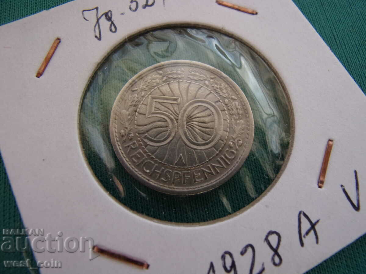 Βαϊμάρη - Γερμανία 50 Pfennig 1928 A