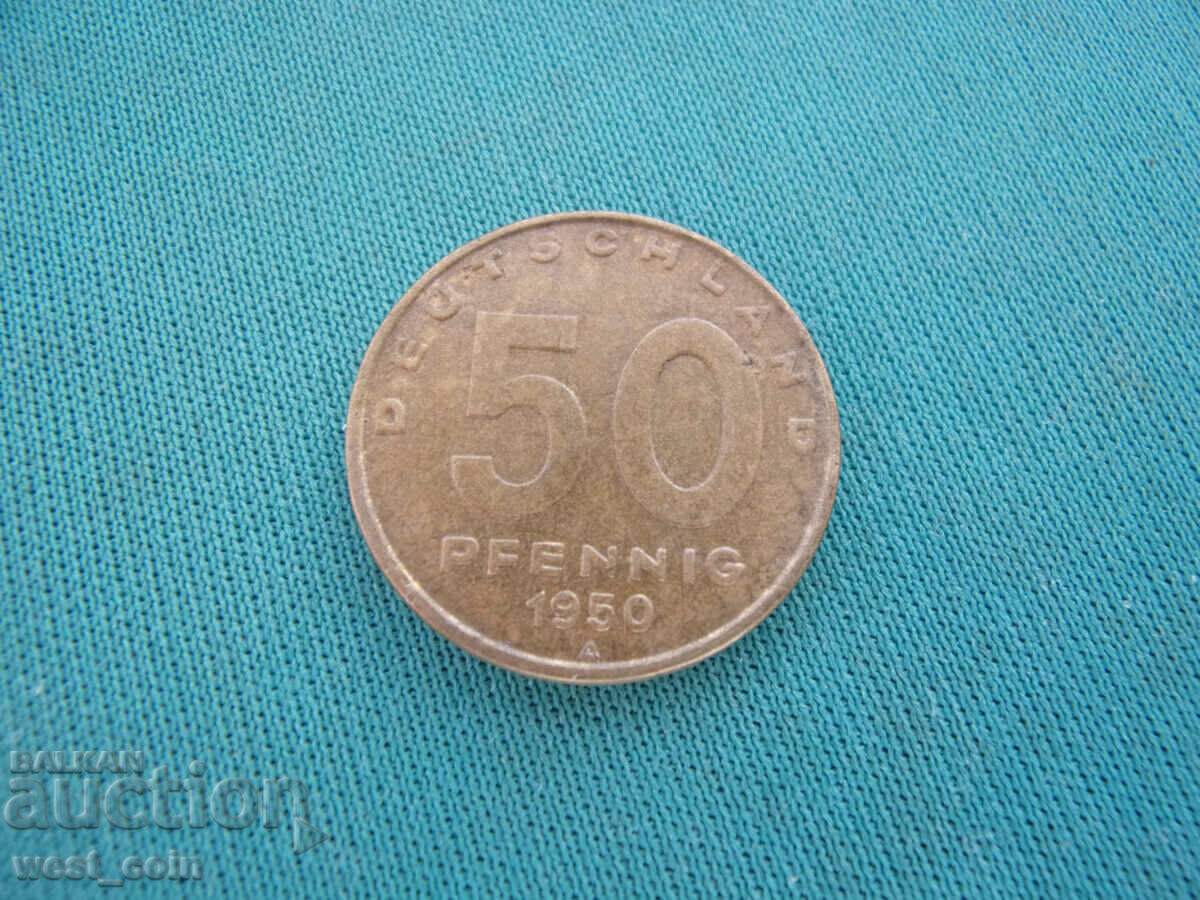 ГДР 50 Пфенига 1950 А с цена € 3.58 | 7.00 лв. ГДР 50 Пфенига 1950 А с цена € 3.58 | 7.00 лв.