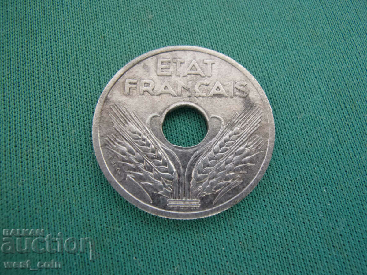 Франция  20  Сантим  1941  Виши с цена € 3.58 | 7.00 лв.
