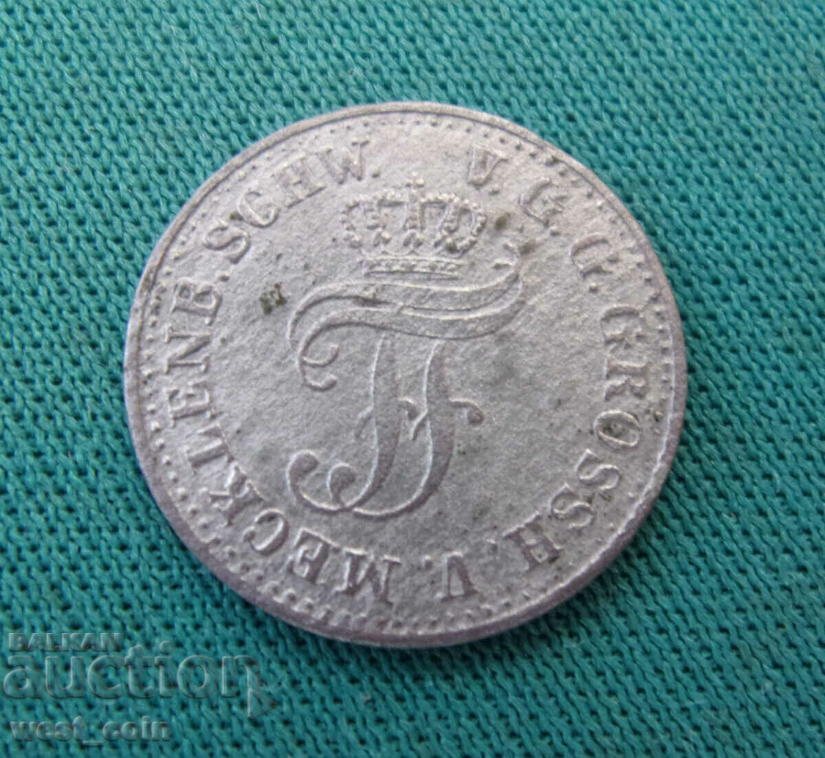 Mekлeнбург - Шверин  1  Шилинг  1866 с цена € 10.23 | 20.01 лв.