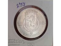 Belgia 100 Franci 1950 Argint!