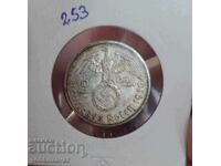 Германия Трети райх! 2 марки 1939г Сребро.