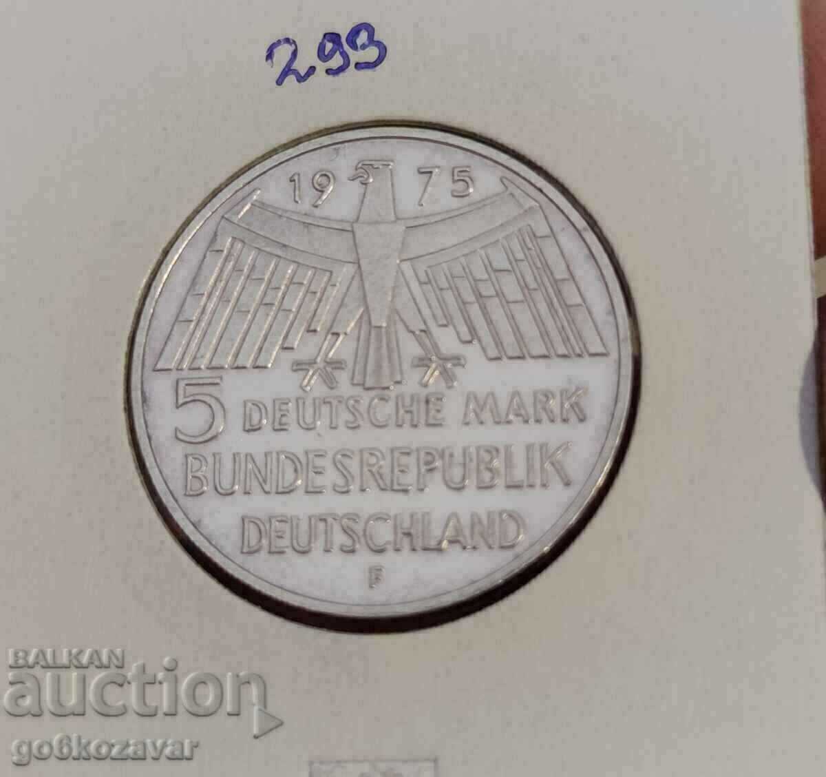 Germania 5 timbre 1975 Jubileu de argint