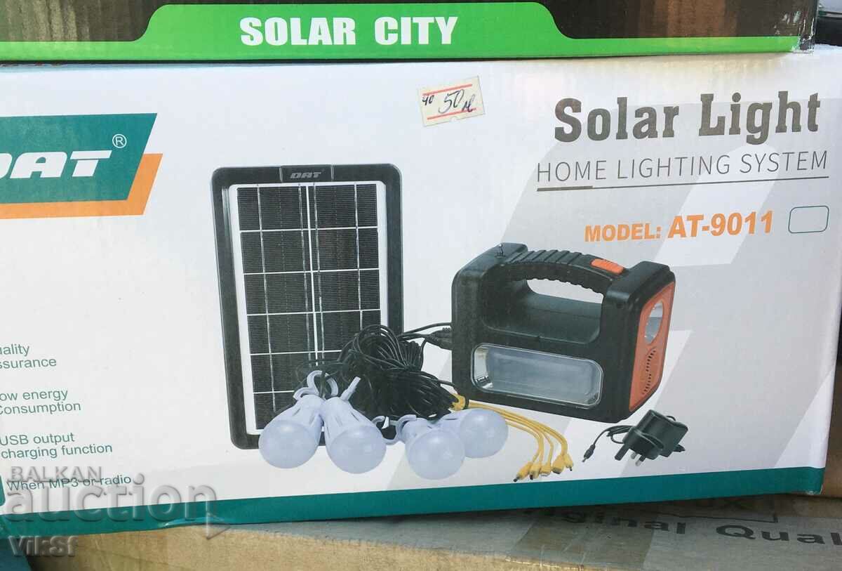 Auction Solar kit Dat-At9011 B flashlight, radio, usd, sd card, Auction Solar kit Dat-At9011 B flashlight, radio, usd, sd card,