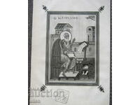 St. Apostle John the Theologian old lithograph D. Ryzhov