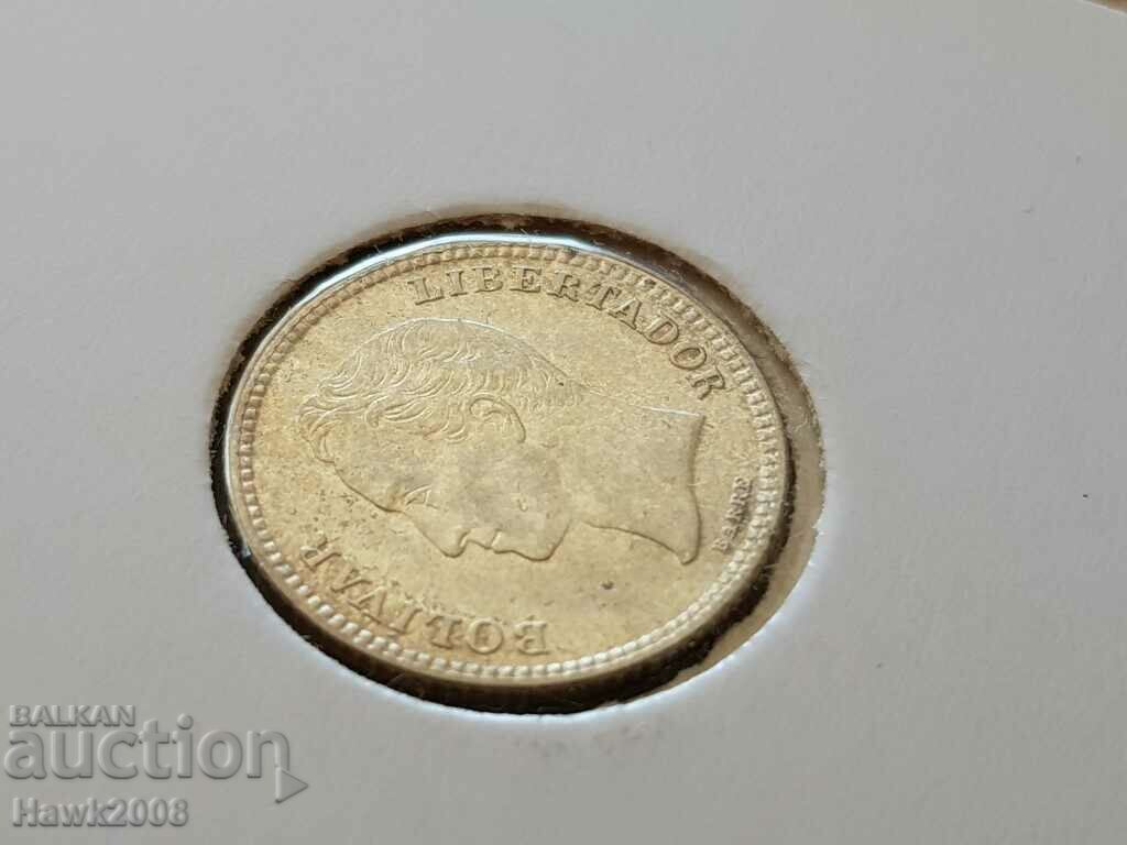 25 centimos 1954 VENEZUELA silver coin EXCELLENT condition - 7 25 centimos 1954 VENEZUELA silver coin EXCELLENT condition - 7