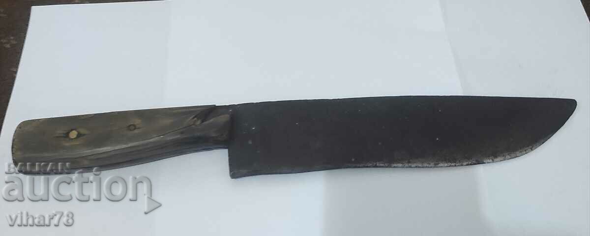 An old knife with a bony handle