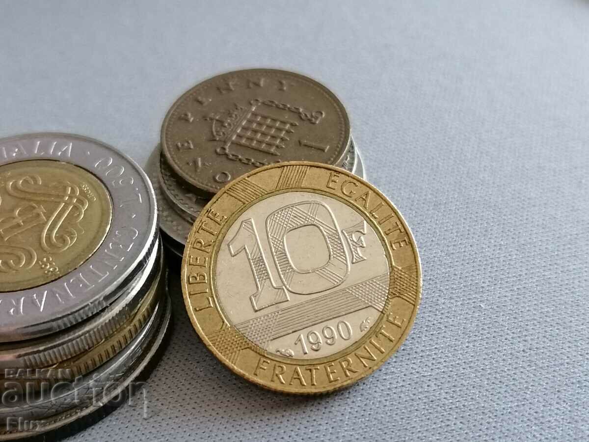 Монета - Франция - 10 франка | 1990г.