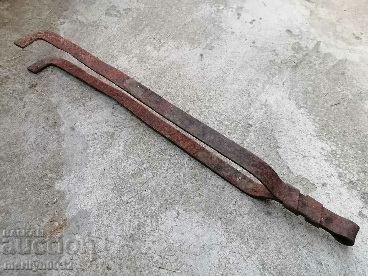 Old dilaf, tongs, wrought iron for oven - 6