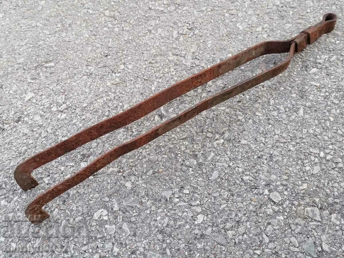 Old dilaf, tongs, wrought iron for oven - 7