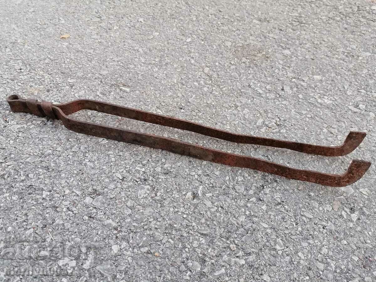 Old dilaf, tongs, wrought iron for oven