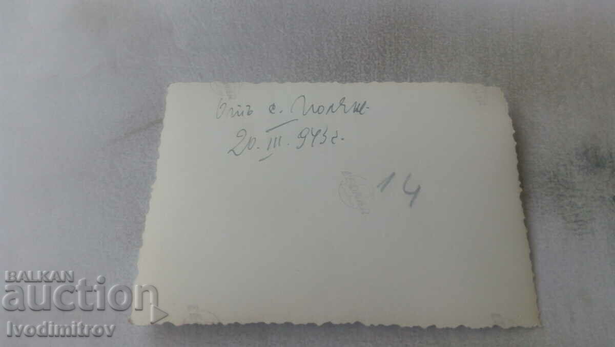 Photo Village of Polyane Young men and women by a snowbank 1934 with price 0.85 BGN | € 0.43