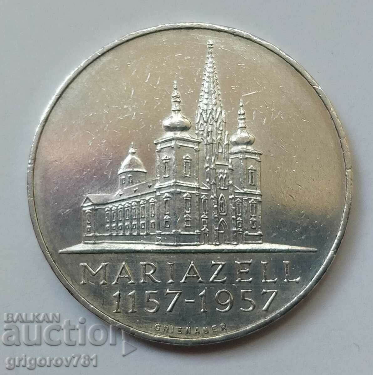 25 шилинга сребро Австрия 1957 - сребърна монета #5