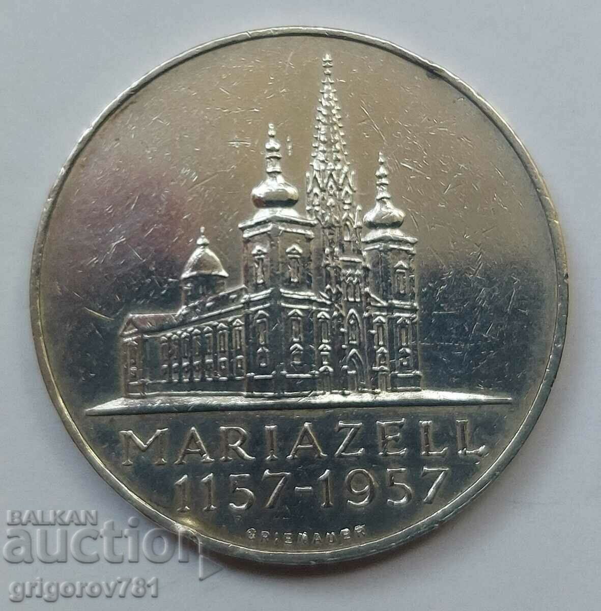25 шилинга сребро Австрия 1957 - сребърна монета #6