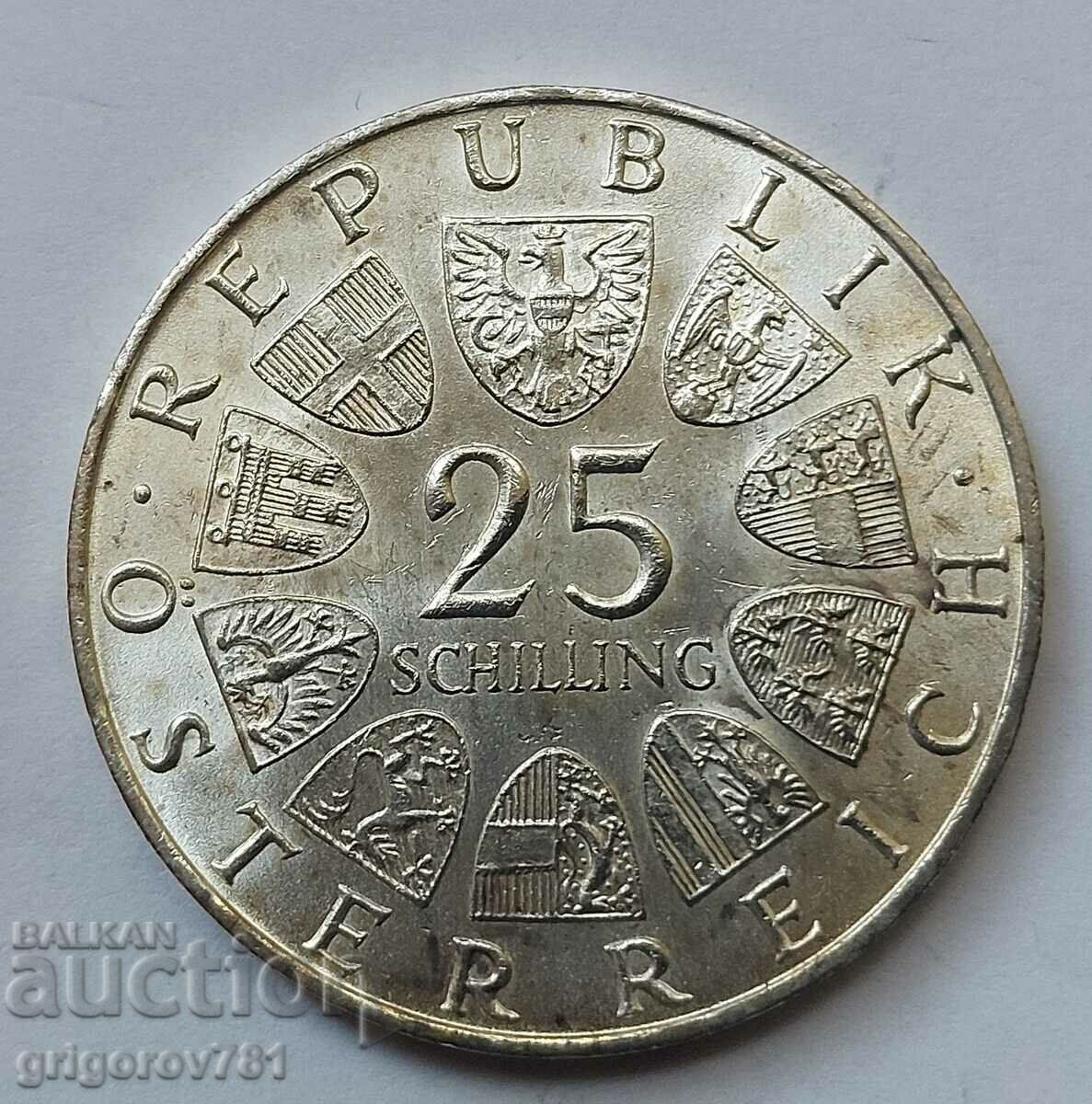 Ασημένιο 25 σελίνια Αυστρία 1969 - Ασημένιο νόμισμα #28 με τιμή € 15.34 | 30.00 BGN