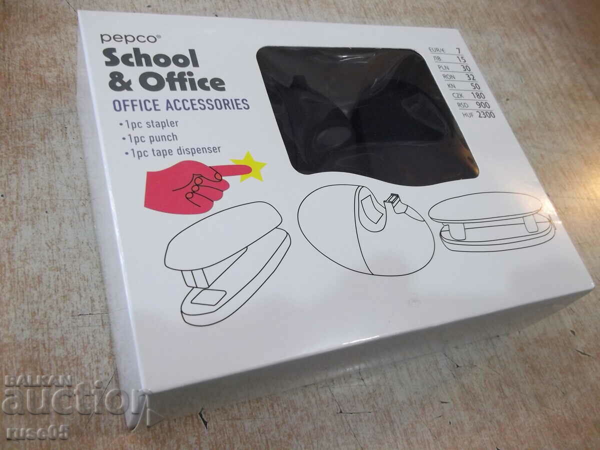 "PEPCO - School & Office" office set of 3 items new with price 12.00 BGN | € 6.14 "PEPCO - School & Office" office set of 3 items new with price 12.00 BGN | € 6.14