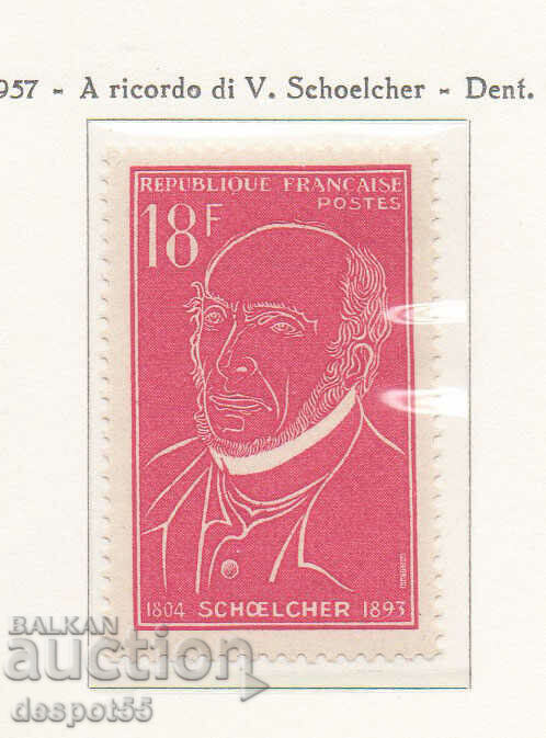 1957. France. In memory of Schölcher.