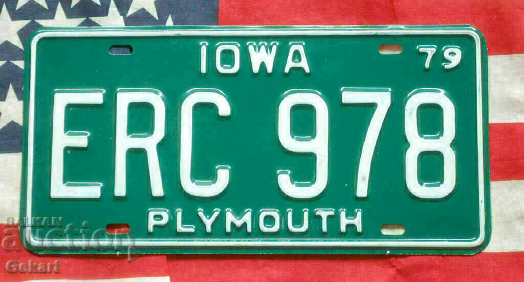 US License Plate IOWA 1979
