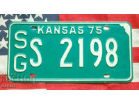 US License Plate KANSAS 1975