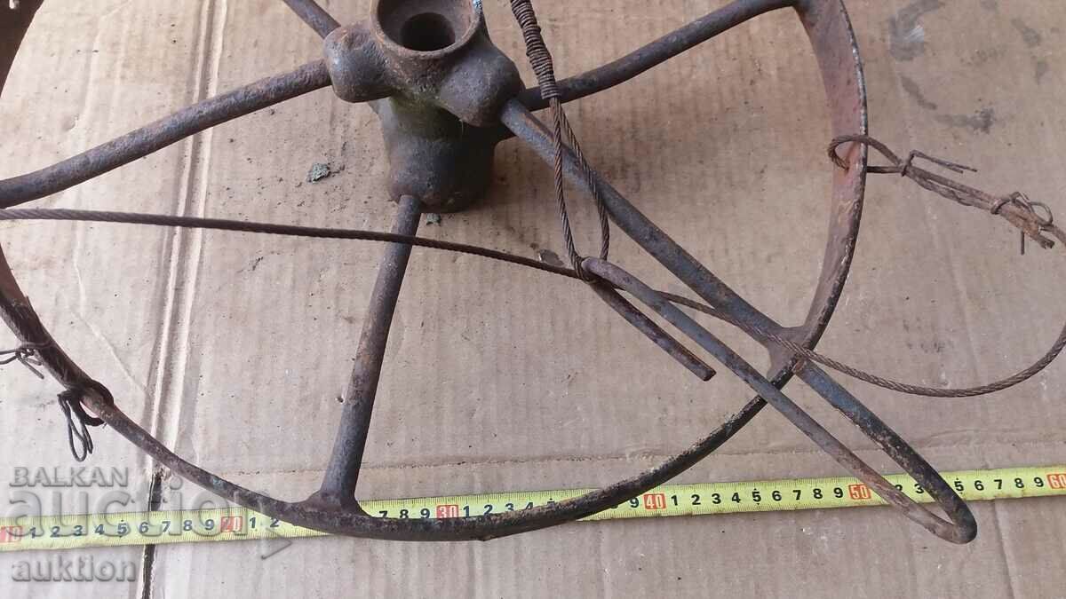 SOLID FORGED WAGON WHEEL, PHAETON CHANDELIER - 5 SOLID FORGED WAGON WHEEL, PHAETON CHANDELIER - 5