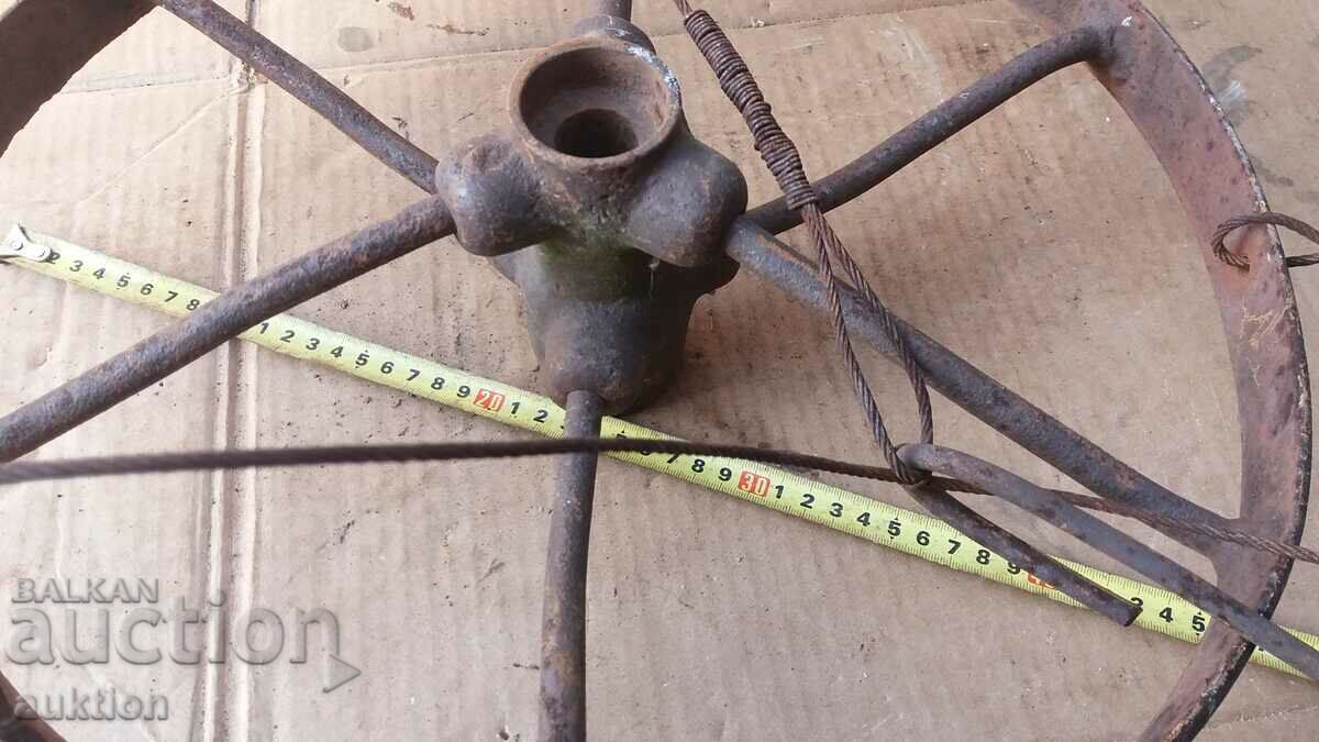 SOLID FORGED WAGON WHEEL, PHAETON CHANDELIER - 6 SOLID FORGED WAGON WHEEL, PHAETON CHANDELIER - 6