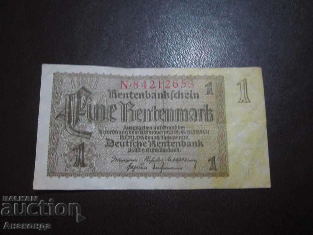1937 год 1 марка - Германия