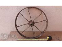 MASSIVE FORGED WHEEL FROM A TROLLEY, FYTON, TWO WHEEL