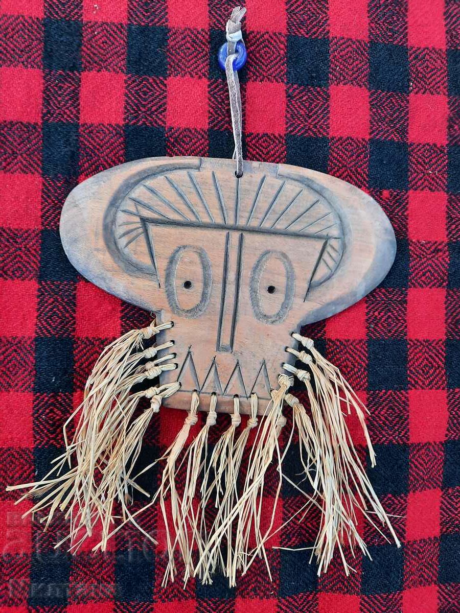 Handmade walnut kooker mask for hanging