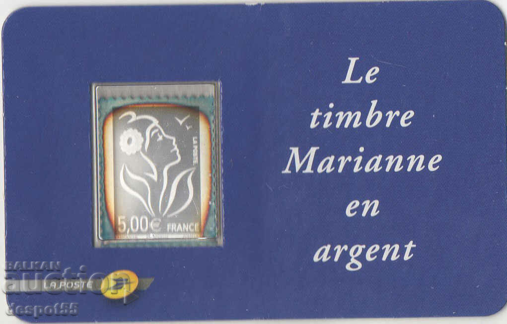 2006 Франция. Marianne des Français. Блок със сребърна марка