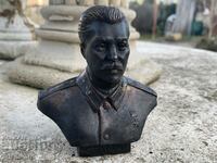 Bust de bronz, statuetă, presse hârtie a lui Y.V. Stalin