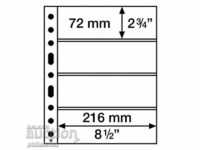 Grande-4C transparent sheets - four banknotes 216x72 mm